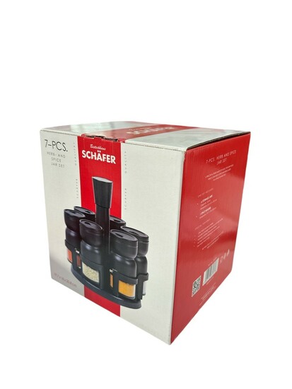 7-tlg. Gewürzständer SCHWARZ 6st.125ml