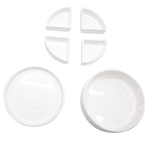 3tlg Snackschale Weiß Maße Ø 19 x H 5 cm