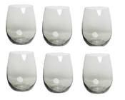 6er Amber Wasserglas GRAU 570cc