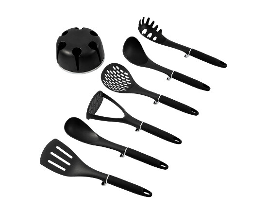 Küchenhelfer-Set 7-teilig Metallic Black