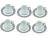 12tlg. Kaffee-Set 190ml Serie Chalisa Schwarz