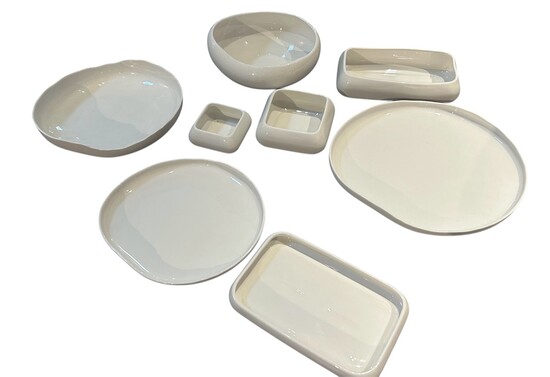 Servierschüssel Pearl rund 23 x20,5xH10m weiß