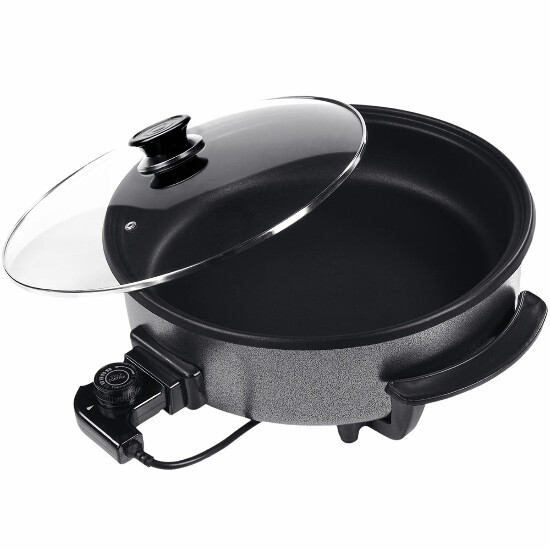 Multipfanne Elektrisch (B 36cm H 7cm) Antihaftbeschichtung Pizza pan