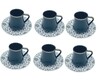 12tlg. Mokka Set 190ml Serie Chalisa Schwarz