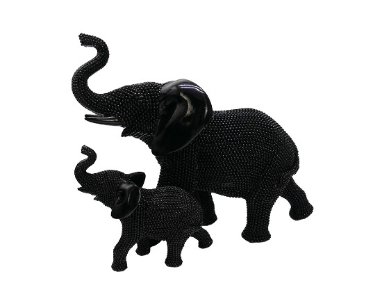 Dekofigur Elefant schwarz Bill- 25 x 12 x 20 cm