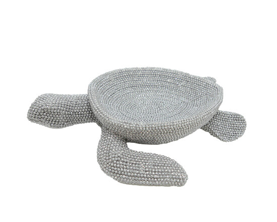 Dekoschale Schidkröte silber 19 cm Caplume