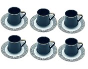 12tlg. Mokka Set 90ml Serie Yara Schwarz