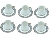12tlg. Kaffee-Set 190ml Serie Chalisa Schwarz