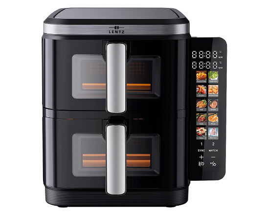 Doppel-Heißluftfritteuse 11l, Color Display