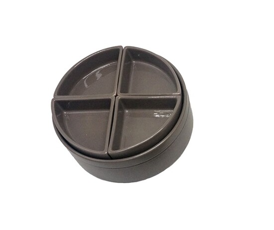 3tlg Snackschale Taupe Maße Ø 19 x H 5 cm