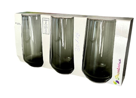 3er Wasserglas GRAU ALLEGRA Longdrink 470cc (420015)1112849