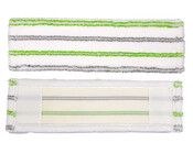2er Clean Home Mikrofaser Wischmop Bezug weiß/grün