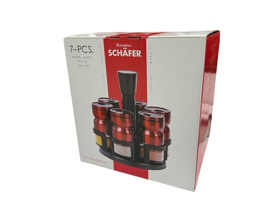 7-tlg. Gewürzständer ROT 6st.125ml