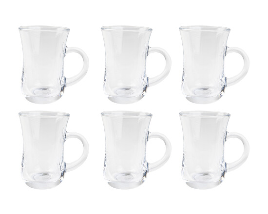 6er Teeglas  m.Grift 130ml