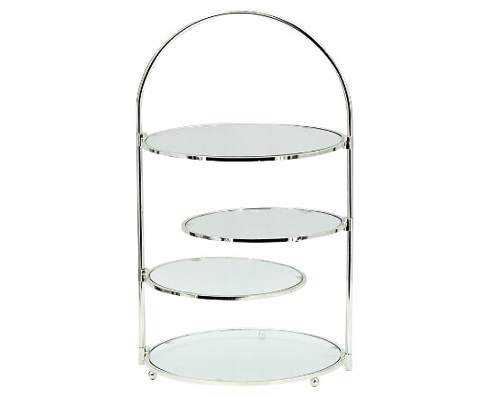 Glasetagere silber 45 cm  Biwa