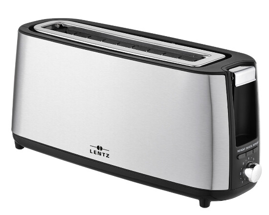 Toaster 2-Scheiben 750-900 Watt aus Edelstahl