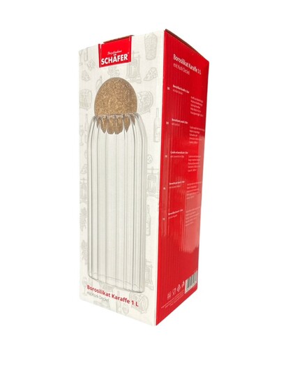 Borosilikat Glas Karaffe 1 L