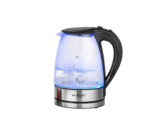 Wasserkocher mit LED-Beleuchtung 1,7 Liter silber