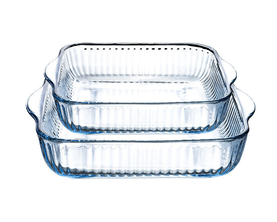 2er Set  Auflaufform quadratisch 1660 ml / 2900 ml