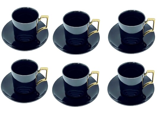 12tlg. Kaffee-Set 190ml Serie Aliya Schwarz
