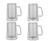 4tlg Kaffeetasse Doppelwand  200 ml anthrazit