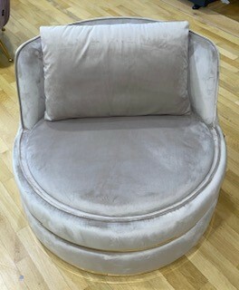 Sessel Chicago mit Samtstoff / EDS, gold, Equeen