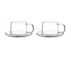 2er Glastasse set mit untenteiler 300ml, Serie Nisa