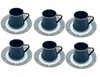 12tlg. Mokka Set 90ml Serie Yara Schwarz