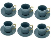 12tlg. Kaffee-Set 190ml Serie Aliya Anthrazit