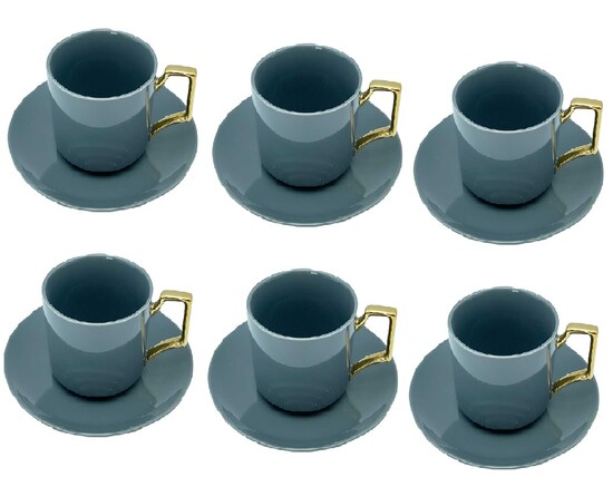 12tlg. Kaffee-Set 190ml Serie Aliya Anthrazit