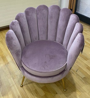 Sessel Daisy mit Samtstoff / EDS, gold, Equeen