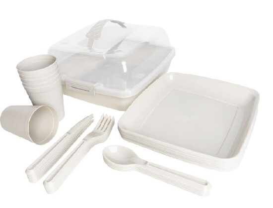 32-tlg. Picknick-Set Serie Alythia Beige