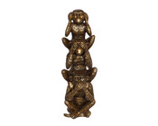 Dekofigur 3 Affen gold 30 cm Luanda