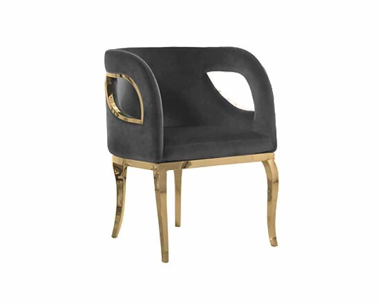 Stuhl Standard große, schwarz Samt, Novabel