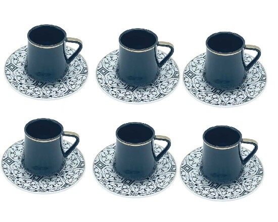 12tlg. Mokka Set 190ml Serie Chalisa Schwarz