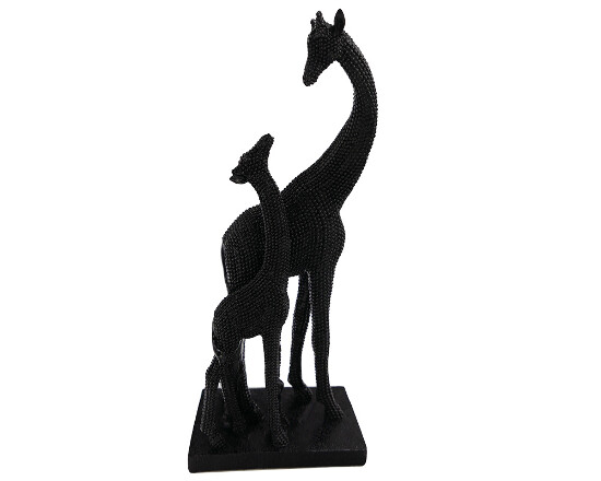 Dekofigur Giraffen schwarz 27 cm Luna