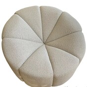 Sessel Pomponette mit Baumwollstoff, Equeen