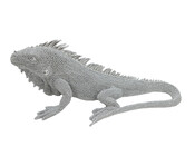 Dekofigur Leguan silber 31 cm Ginny