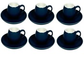 12tlg Kaffee Set   Serie Moon 220 ml Blau