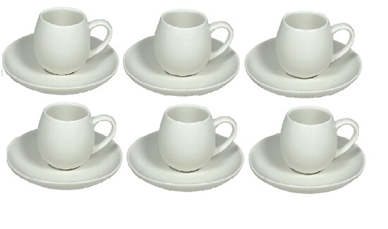 12tlg Kaffee Set  Serie Moon 220 ml Creme