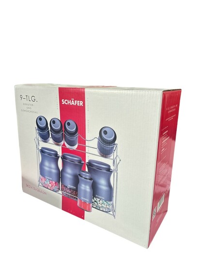8-tlg. Gewürzregal inkl. Ständer  5 st.125ml 3st 380ml