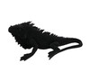Dekofigur Leguan schwarz 31 cm Ginny