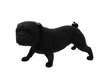 Dekofigur Hund stehend schwarz 28 cm Bulldog