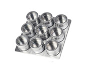 Gewürzdosen-Set 10-teilig Metallic Silver