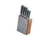 Messer-Set mit Holzblock 6-teilig carbon