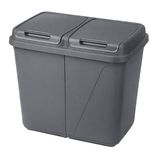 Mülleimer Kunststof  Duo-bin 2x30L Maße: H: 56 x B:43 x T:54 cm