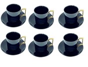 12tlg. Kaffee-Set 190ml Serie Aliya Schwarz