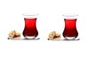 4er Teeglas-Set 2 glas 2 unterteller  incebelli 125cc