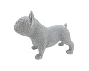 Dekofigur Bulldogge silber 19,5 cm Moppy