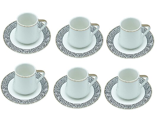 12tlg. Kaffee-Set 190ml Serie Chalisa Schwarz
